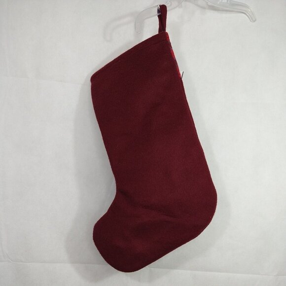 World Bazaars 3D Angel Red Plaid Christmas Stocking Singing Silent Night NEW - Picture 4 of 5